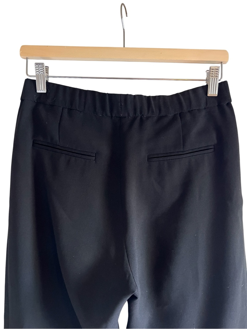 Nili Lotan black pleated elastic waist cropped pants XS excellent condition - Picture 6 of 9